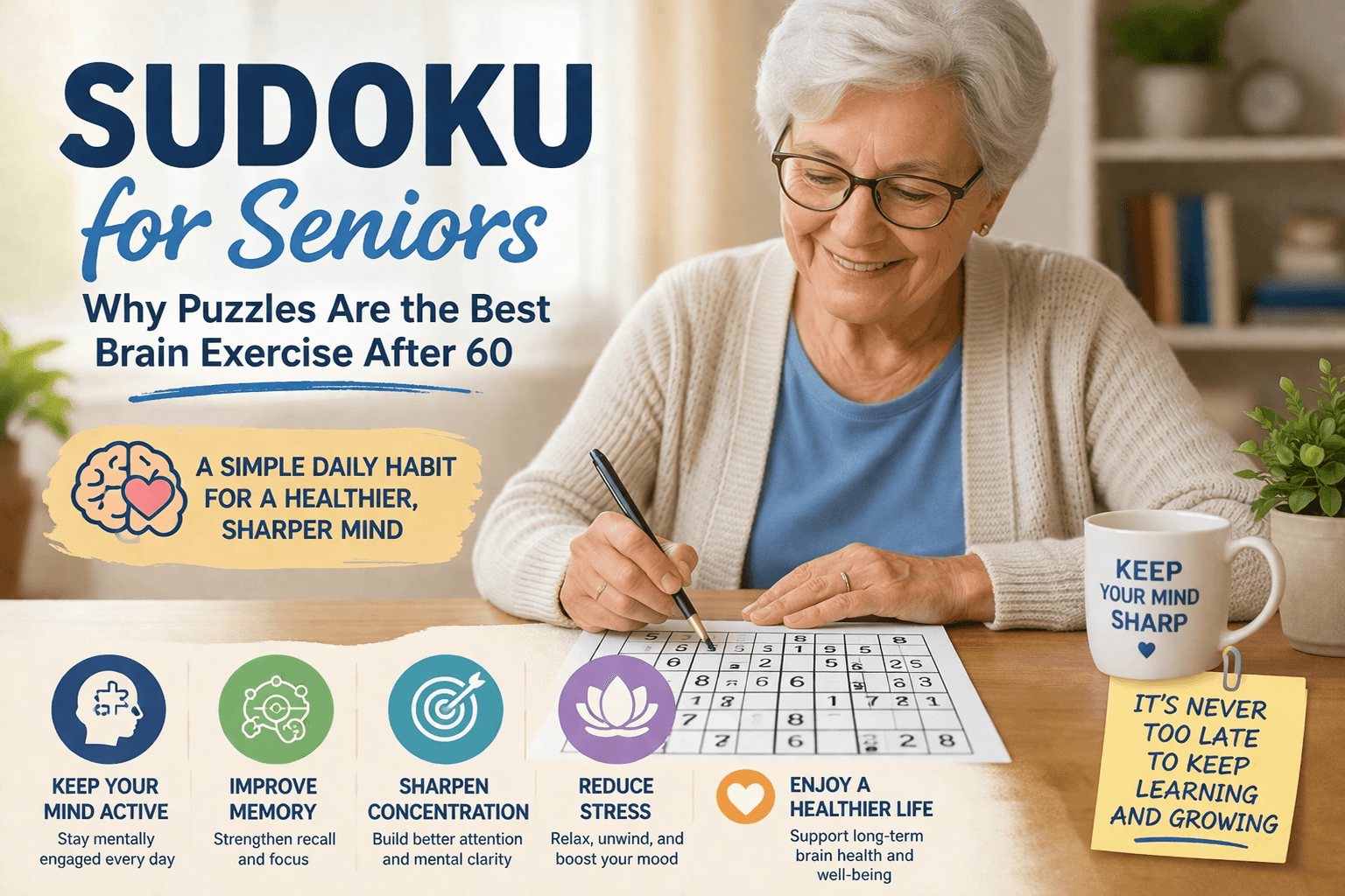 Sudoku for Seniors: Why Puzzles Are the Best Brain Exercise After 60